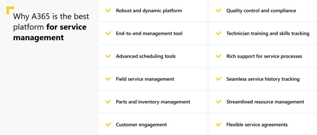 From reactive workflows to proactive processes: Optimizing equipment service management with A365 